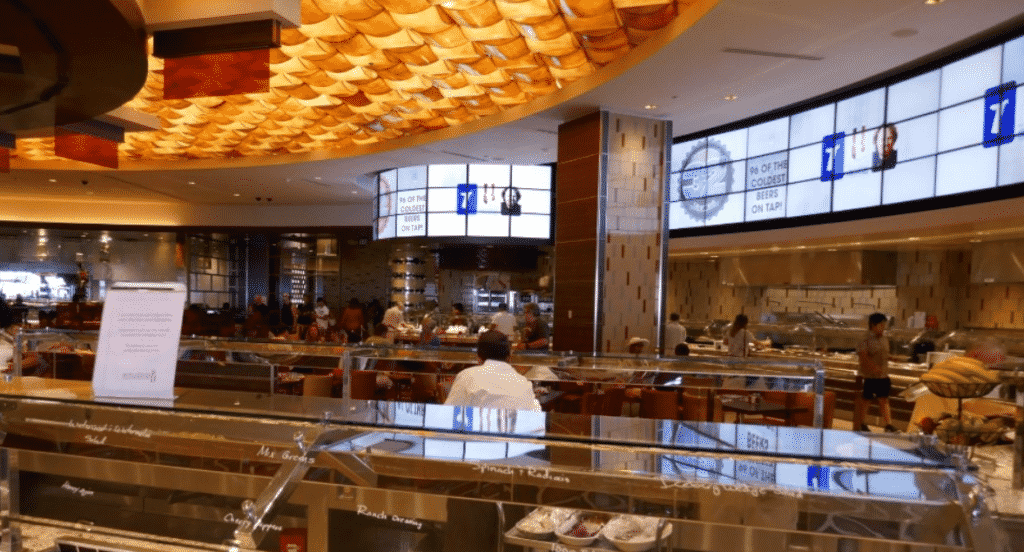 The serving area at the Studio B Buffet.