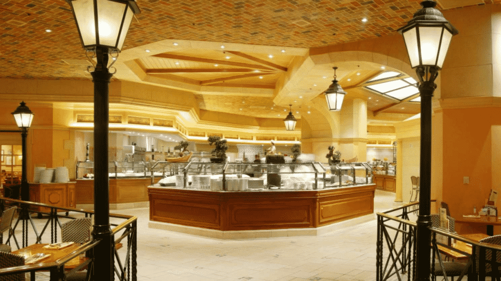 A serving area at The Bellagio Buffet.