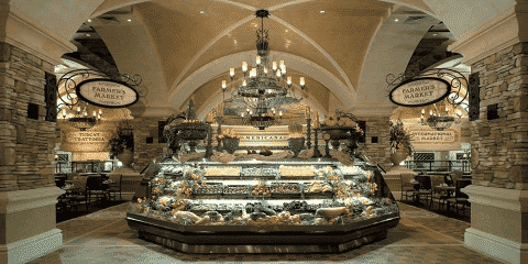 A central area of The Feast Around the World Buffet.